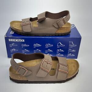 Birkenstock Milano Sandals Brown Size 39 Mens 6 Ladies 8 New